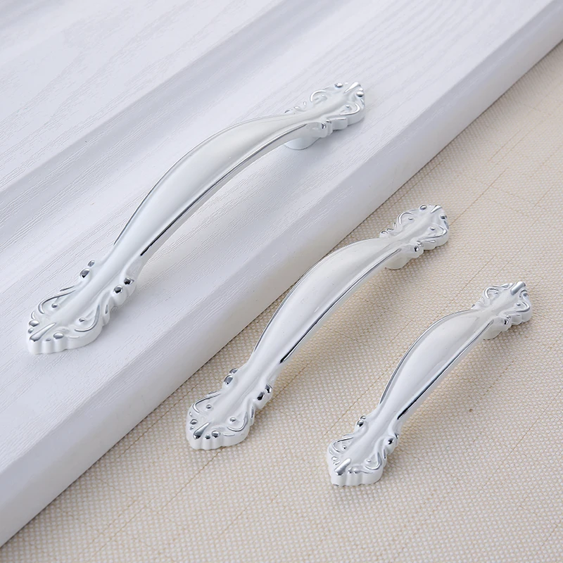 AOBT European Ivory White Cabinet Handles Kitchen Dressers Closet Cupboard Door Pulls Knobs Drawer Furniture Handle Hardware