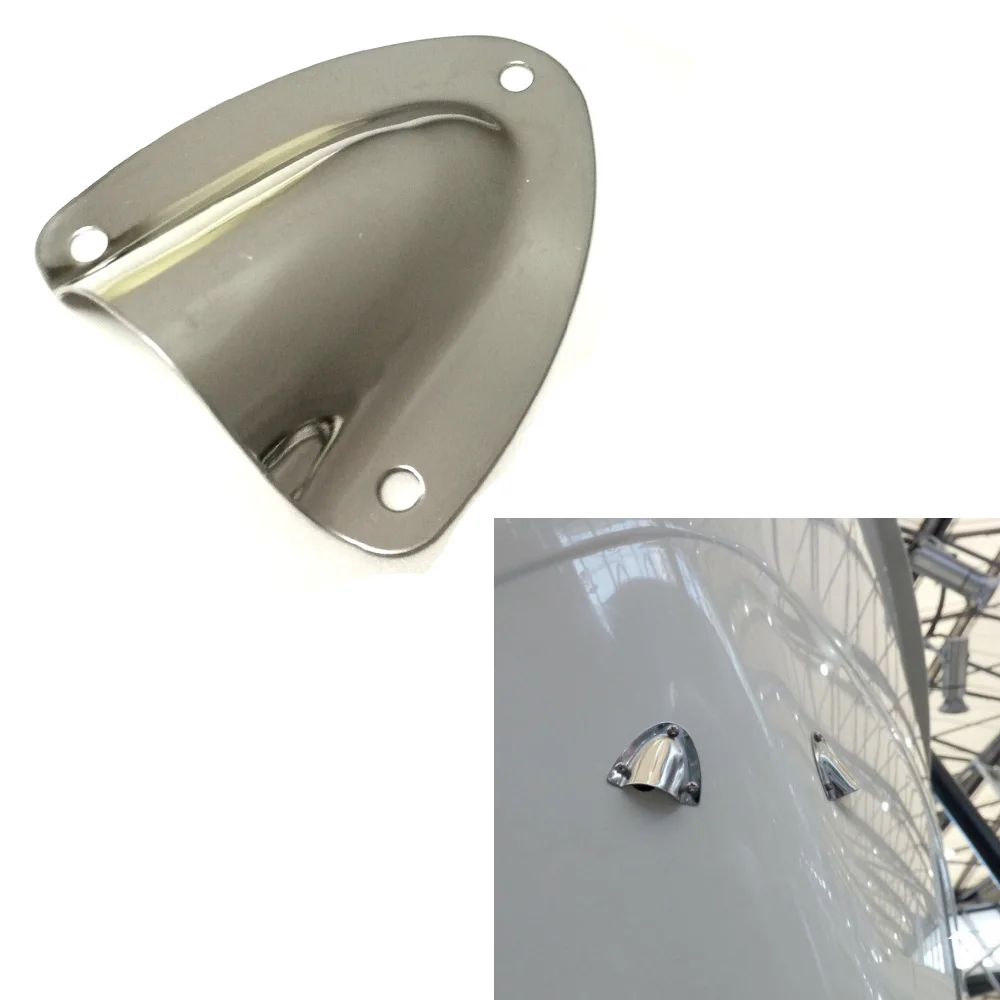 Stainless Steel Marine Boat Midget Clam Shell Vent Hose Cable Wire Cover Clam Shell Vent Cover