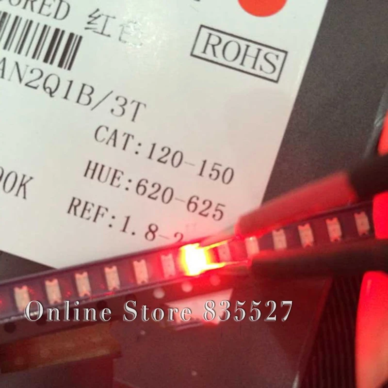 3000pcs/lot 3216 1206 red SMD lamp beads 120-150mcd ultra bright LED light emitting diode leds highlight