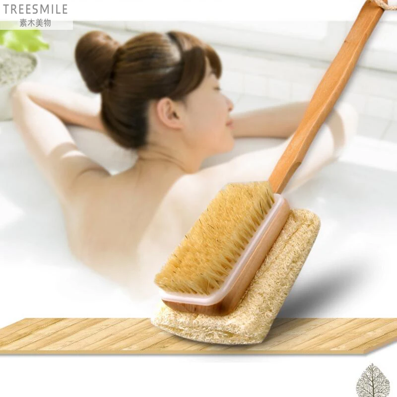 FEIXIANG  bristle full body brush wooden long handle brushes bathroom bath body massage brush to remove horny brushes D50