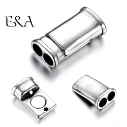 Stainless Steel Magnetic Clasps Double Hole 4mm Leather Cord Clasp Magnet Buckle Connectors DIY Jewelry Making Bracelet
