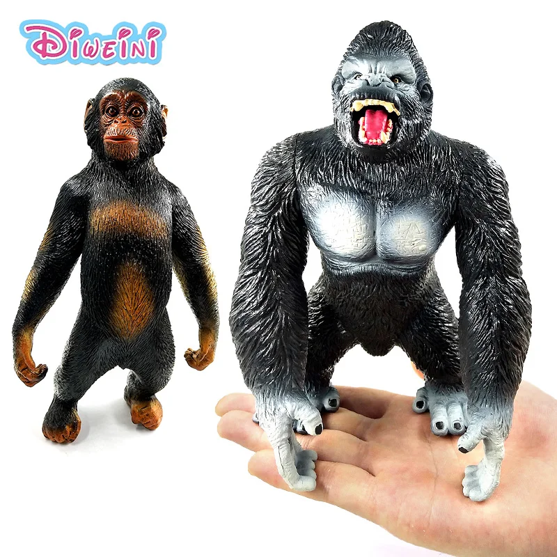 Simulation Big Chimpanzee Gorilla Animal Model Action Figure Fairy Garden Decoration Accessories Gift For Kids Educational Toys