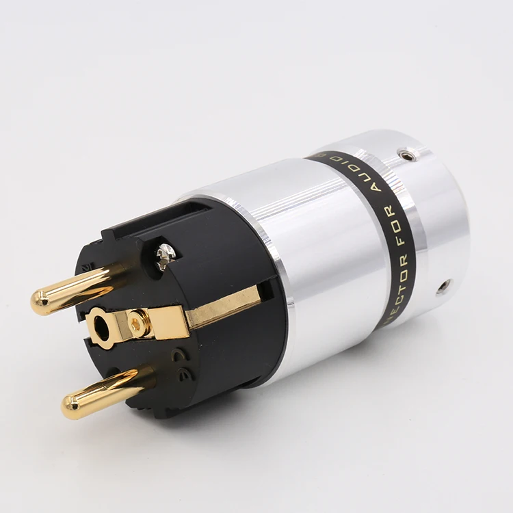 

Hi End VE507G Audio Hi-End 24k Gold Plated Schuko Power plug DIY Mains power cable