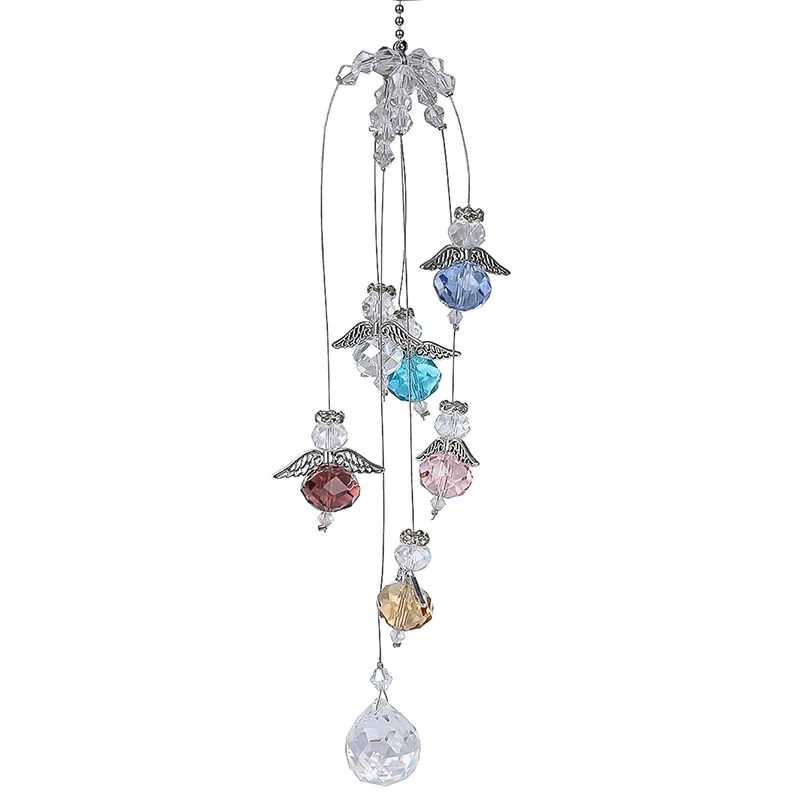 

H&D Hanging Crystal Guardian Angel Window Sun Catcher Rainbow Maker 20mm Ball Prism Pendant Home Wedding Decor Accessories