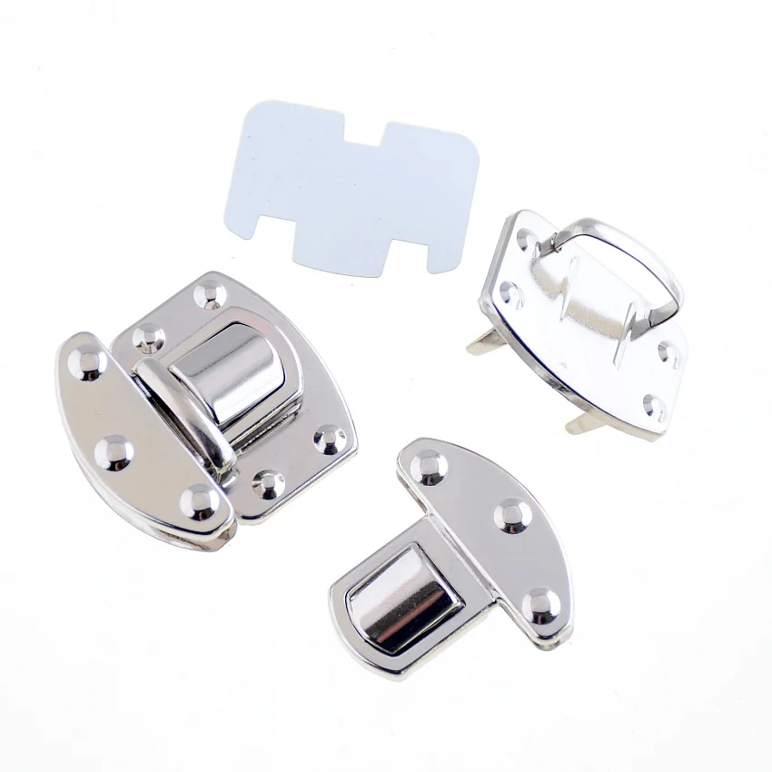 

Free Shipping-10 Sets Silver Tone Jewelry Wooden Case Boxes Making Lock Latch Hardware 3.5x3.8cm J3397