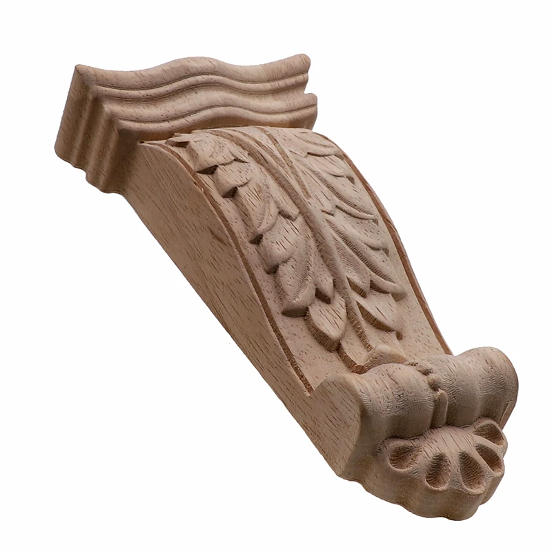 European-style Applique Stigma Flower-style Architectural Decoration Maison Solid Wood Carved Beam Support Vintage Home Decor