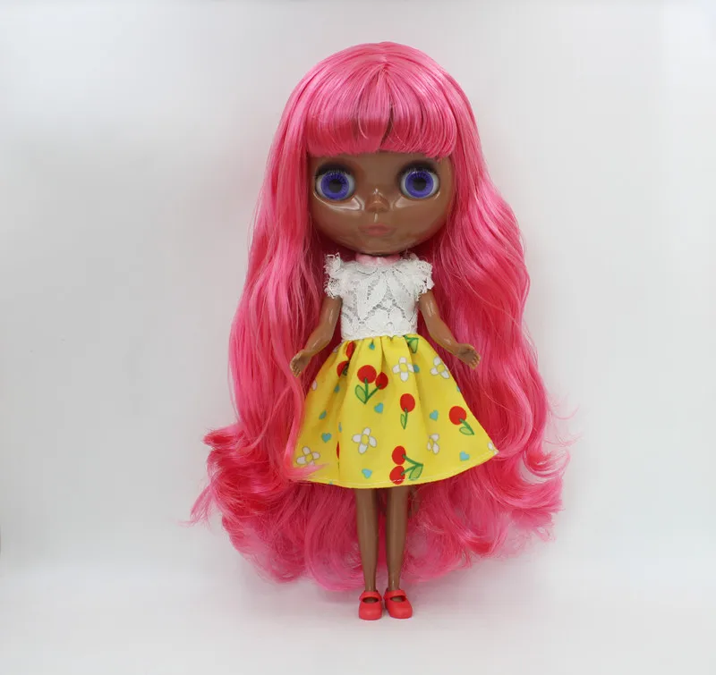 

Free Shipping big discount RBL-559 DIY Nude Blyth doll birthday gift for girl 4colour big eye doll with beautiful Hair cute toy