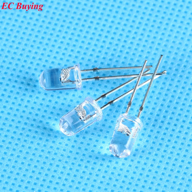 100pcs/10pcs F5 5mm Flashing Red/Blue Flash LED 10000mcd Blinking Red/Blue led Light-Emitting Diode Bi-Color
