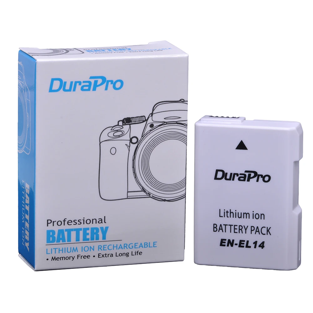 DuraPro 2Pc EN-EL14 EL14A Akku Battery LED Dual Charger für Nikon P7800 7700 7100 7000 D5600