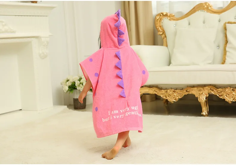 Baby Hooded Bath Towel Poncho Children Kids Bathrobe Towels Bath Robe Quick Dry Absorbent Microfiber Travel Sports Beach Towel