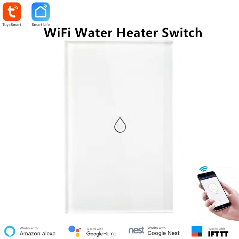 

Alexa Compatible Smart WiFi Boiler Water Heater Switch APP Remote Control Your Heater Anywhere Outdoor Support Tuya Smart