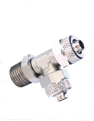 tube 6mm-M5 thread Swivel Male Run Tee pneumatic brass Rapid Fittings For Plastic Tube tube RPD6-M5