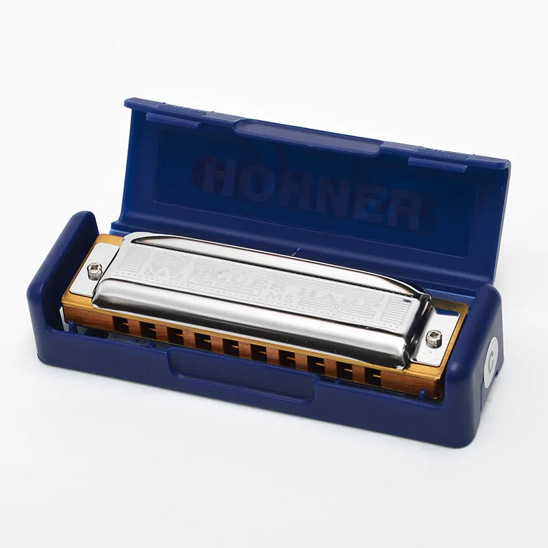 Hohner Blues Harp BH20 10 Hole Harmonica Bules Diatonic Harp, Wooden body Key of C,D,E,F,G,A