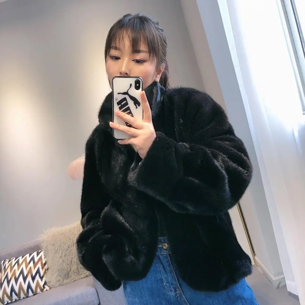 Women's Imported Mink Fur Coat Women's Short Fur Coat Women's Winter New Warm Coat