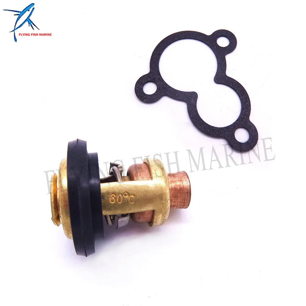 

66M-12411-01 66M-12411-00 Thermostat and 67D-12414-A0 68D-E2414-A0 Gasket for Yamaha 4hp 5hp 6hp 4-Stroke F4A F4B F5A F6C