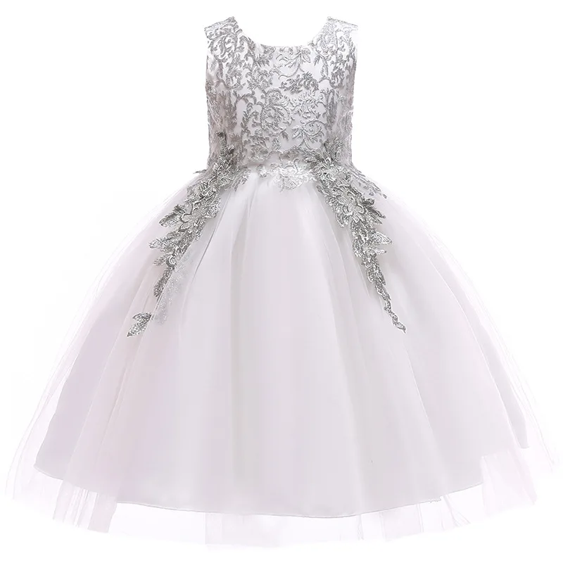 In Stock Birthday Banquet First Vestido De Comunion High Quality Prom Dress Applique Lace For Childern Bridesmaid Dresses