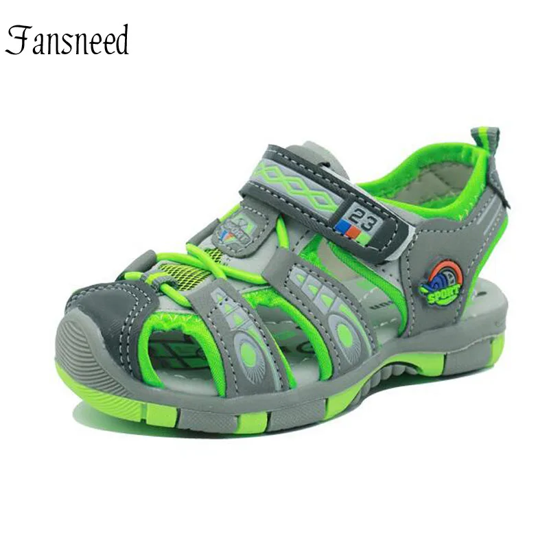 Boys sandals children summer non-slip toddler shoes American Anti Kick beach sandals size 20 to size 31