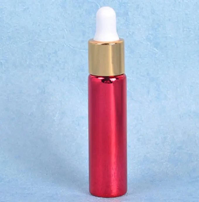 10 ML (300 Stuk/partij) Mini Leuke Draagbare Glazen Olie Parfumflesje Met Drop & Lege Parfum Case Kleurrijke