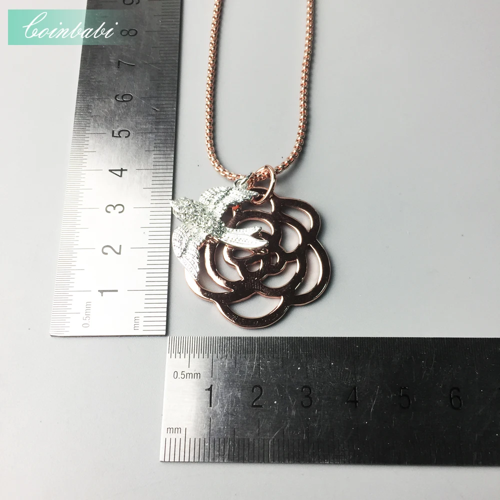 Necklace Swallow Flower Trendy Gift For Women, Europe Style Soul Jewelry 925 Sterling Silver  Fashion Jewelry Wholesale