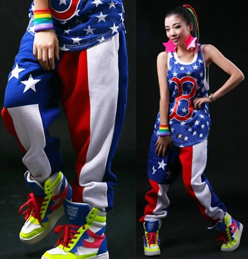 

2016 New Fashion Brand Jazz harem women hip hop pants dance spring and summer loose candy colors Pants Stars sweatpants