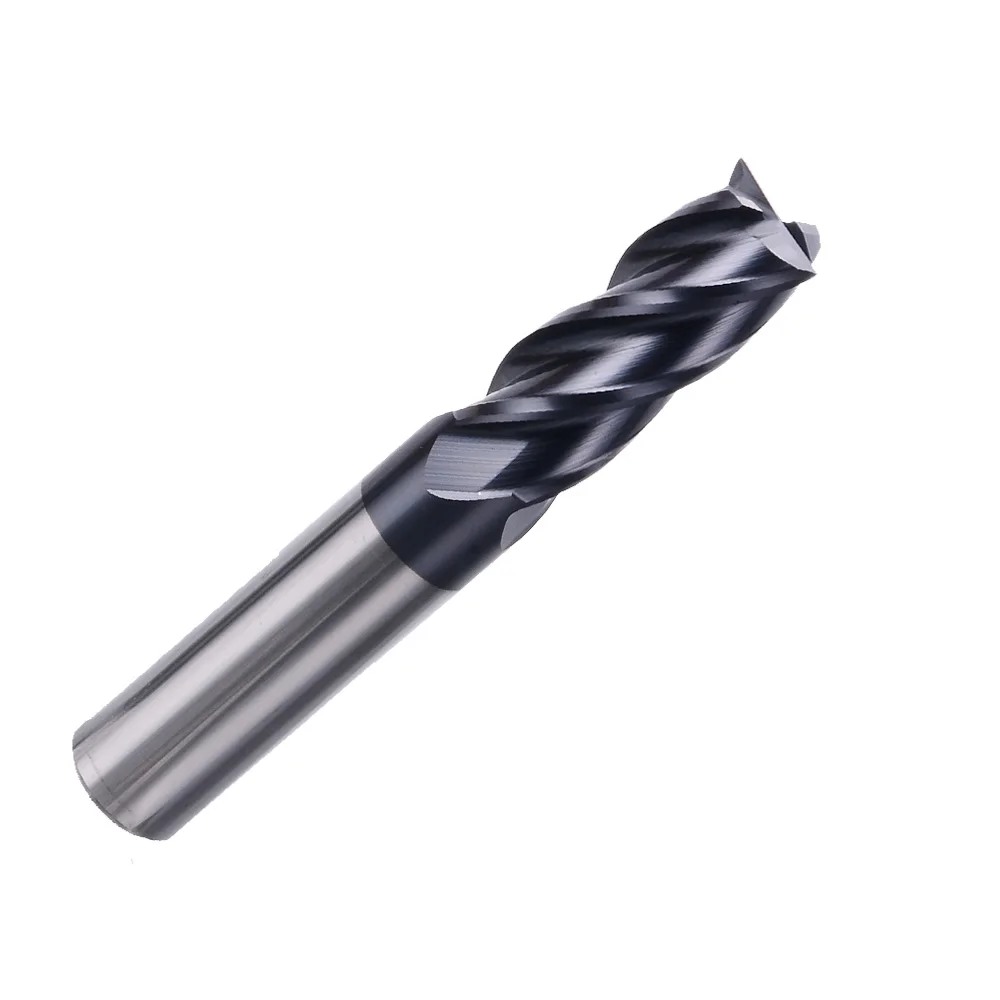 HRC50 4 Flute 4F-10*10*100 Carbide End Mills Square Flatted End Mill Coating Nano Factory Outlet Length Milling Cutter Tools CNC