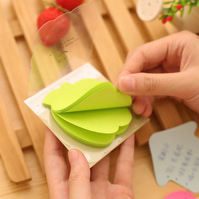 Candy colors Creative Sticky Notes Memo Pad Paper Sticker Gift Cartoon Cute Wall stickers Fridge sticker N times 8 color