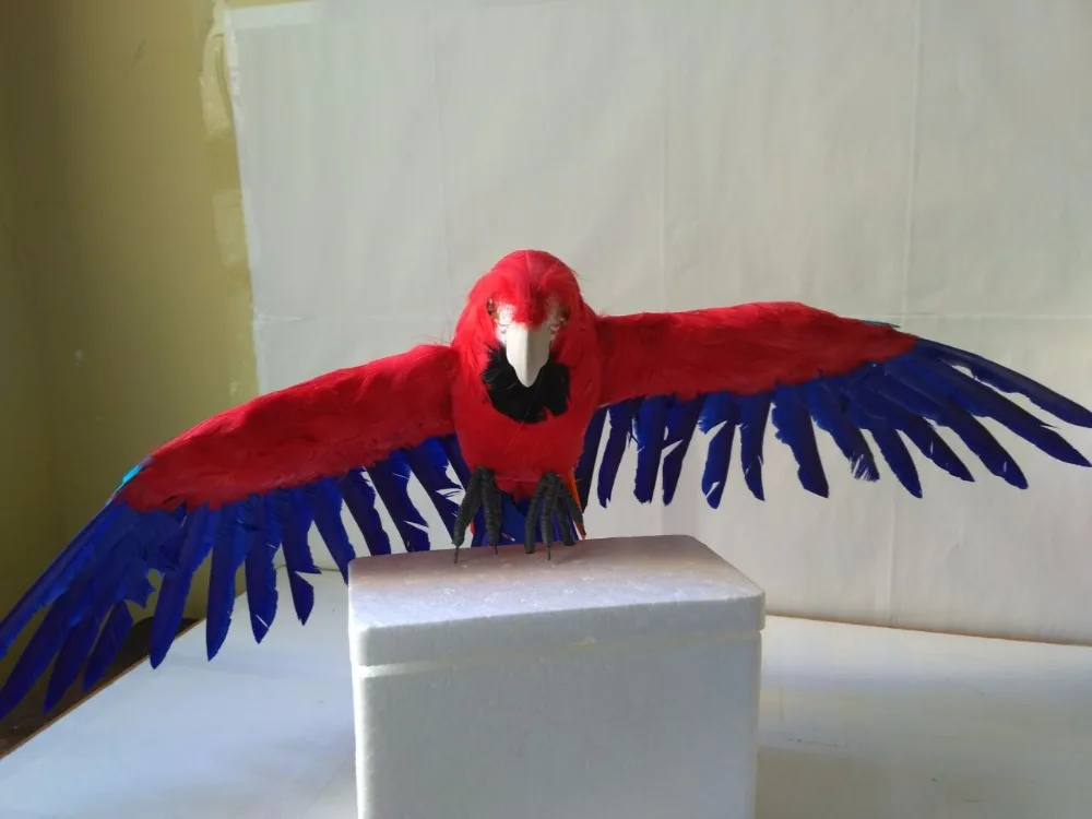 

big creative simulation wings parrot model foam&furs new colourful parrot doll gift about 65x45cm 0481