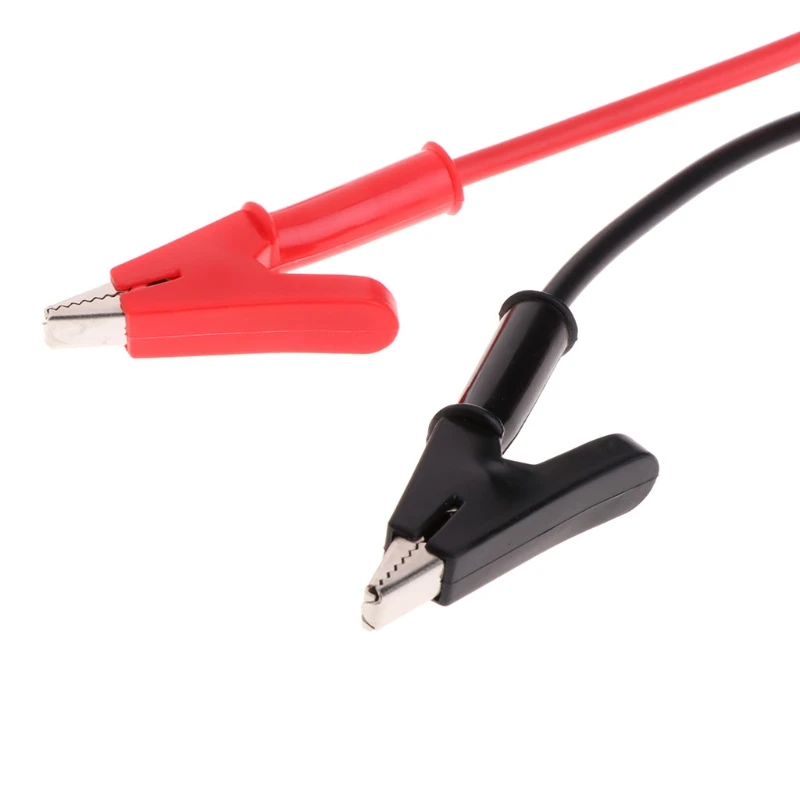 Cleqee P1040 1 комплект 1 м 4 мм банановый штекер к крокодиловой зажиме тестовый зонд свинцовый провод кабель тестовая фотография