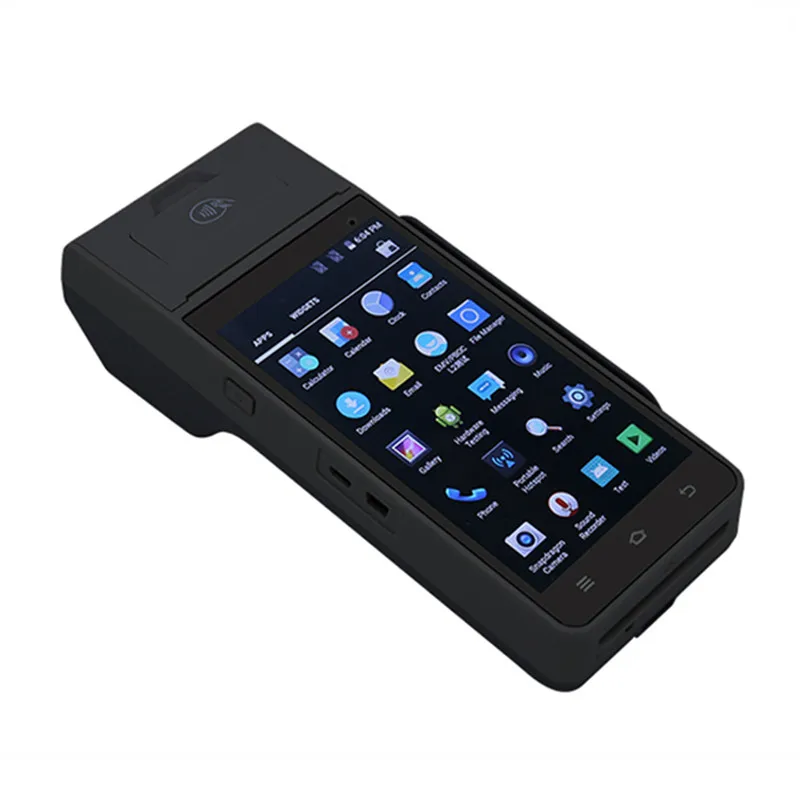 Imagem -01 - Polegada Tela de Toque Pos Terminal Portátil Robusto Nfc Leitor de Cartão Magnético Terminal de Pagamento Pos Android com Impressora 5 polegada tela de toque pos terminal portatil robusto nfc leitor de cartao magnetico terminal de pagamento pos android com impressora 5 01