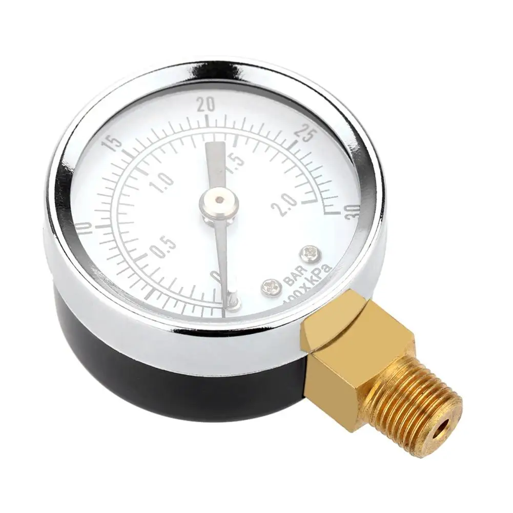 ANENG  Pipe pressure gauge 0-30psi 0-2bar 40MM Diameters Pressure Gauge Plumber instrument