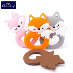 1pcs bebê silicone mordedor roedor raposa silicone pingente bebê mordedor roedor bpa livre silicone grânulos mastigar mordedor crianças bens brinquedo