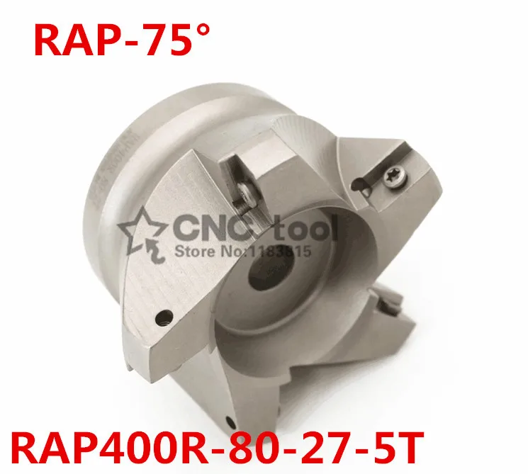 

RAP400R 80-27-5T 75 Degree High Positive Face Mill Cutting Diameter For APMT1604 inserts