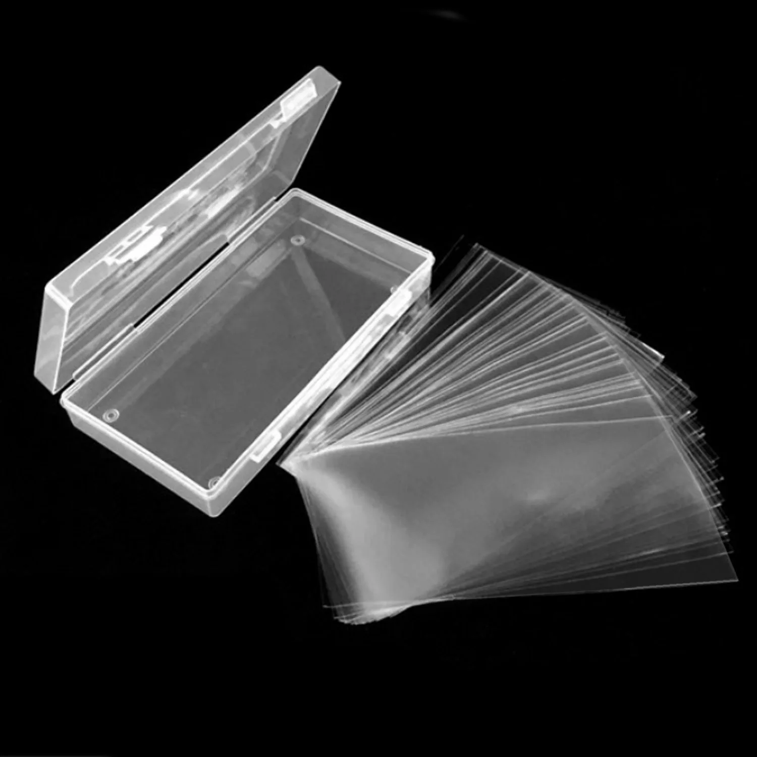 Behogar 100Pcs Paper Money Cover Transparent Storage Box Album Banknotes Currency Collection Sleeves Protector Bag