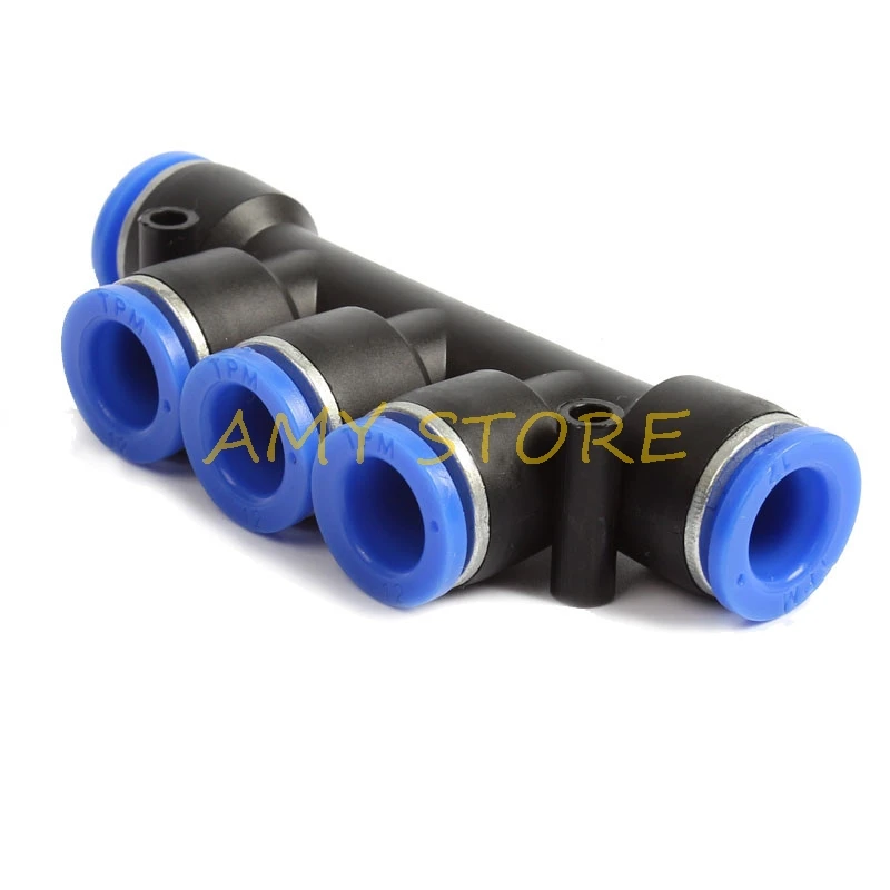 PK 4 6 8 10 12mm Pneumatic Air Hose Tube 5-Way Connector Quick Fitting Pneumatic Connector Push In Fit