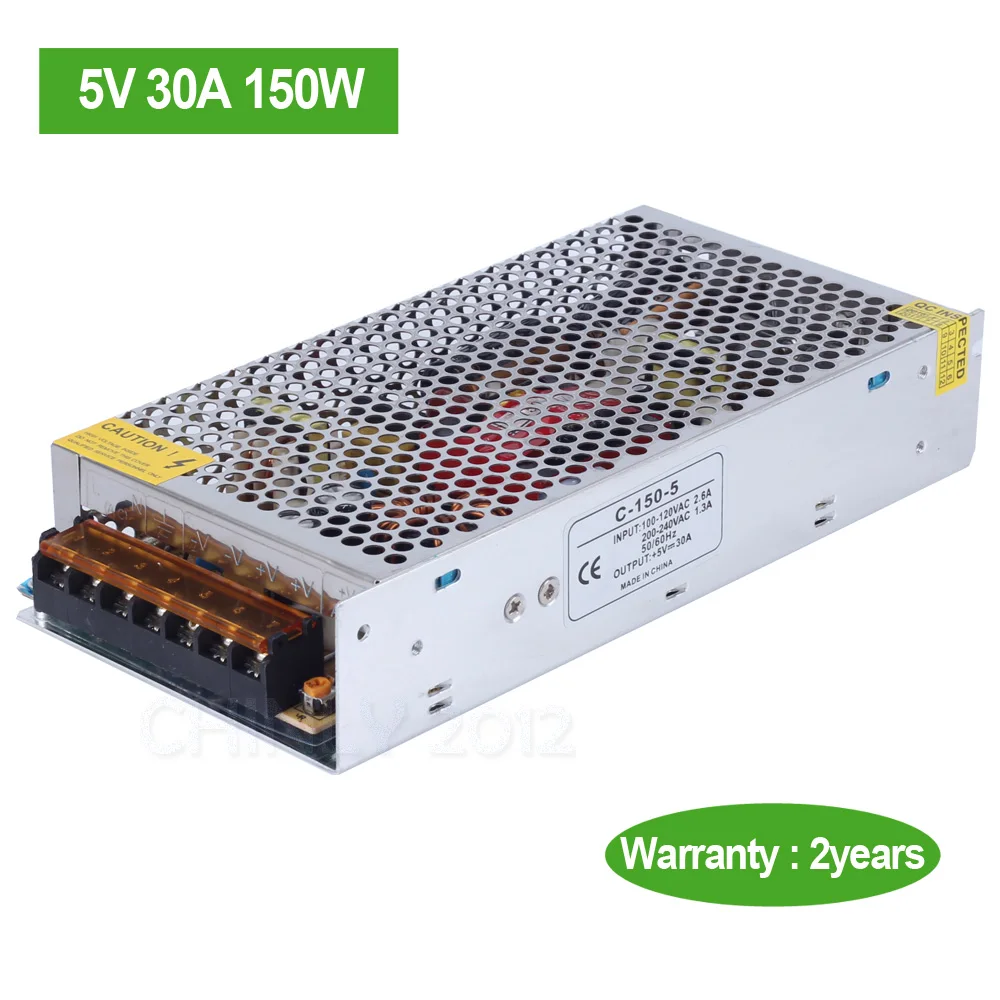 

DC5V 30A 150W LED driver Switch Power Supply Transformer For Led Strip Light Adapter