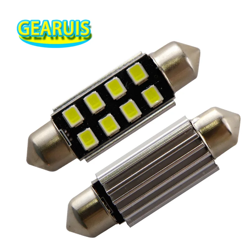 

100X Festoon C5W 31 мм 36 мм 39 мм 41 мм Canbus 8 SMD 2835 Светодиод без ошибок 150MA Без ошибок Внутреннее освещение автомобиля Купол Белый DC 12 В