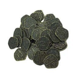 200pcs European Spain Doubloon gold coin captain pirate toy party metal coin treasure game hunt