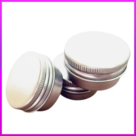 100PCS/lot  10g aluminium cream jars with screw lid,10ml aluminum tins, aluminum lip balm container ZKH37