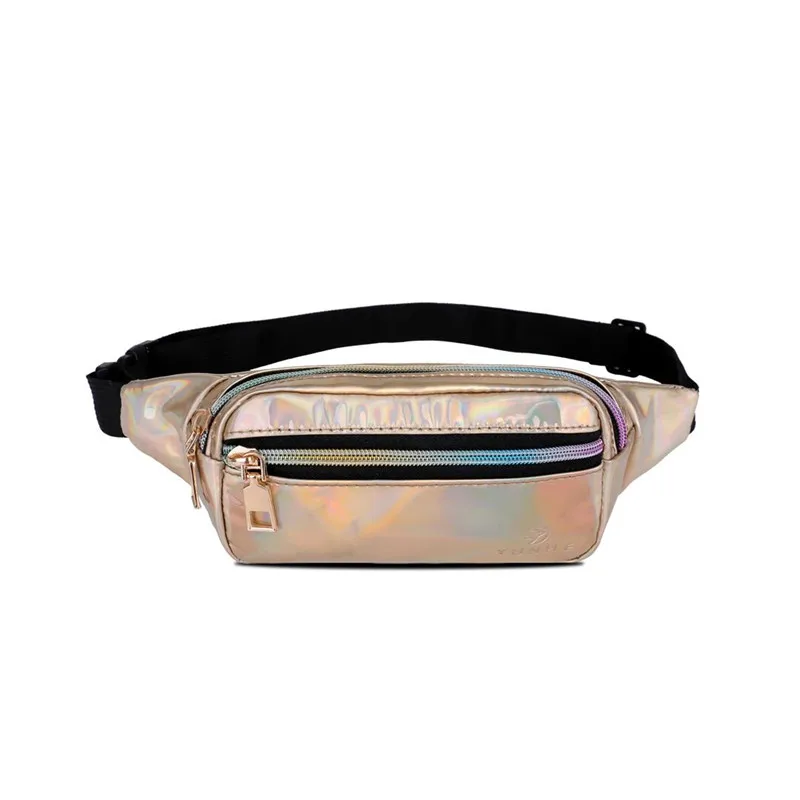 Fanny Pack-오토바이 다리 허리 가방 여성용, 레이저 벨트 가방 지갑 지갑 Banano 허리 팩 Bolsa Feminina Chest Bag Pochete