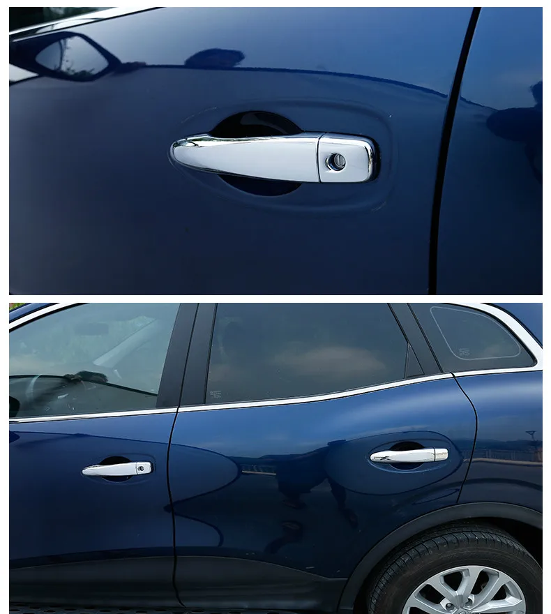For Nissan Sentra B17 2014 2015 2016 2017 2018 2019 Chrome Door Handle Cover Pad Sticker Molding Styling Overlay Car Accessories