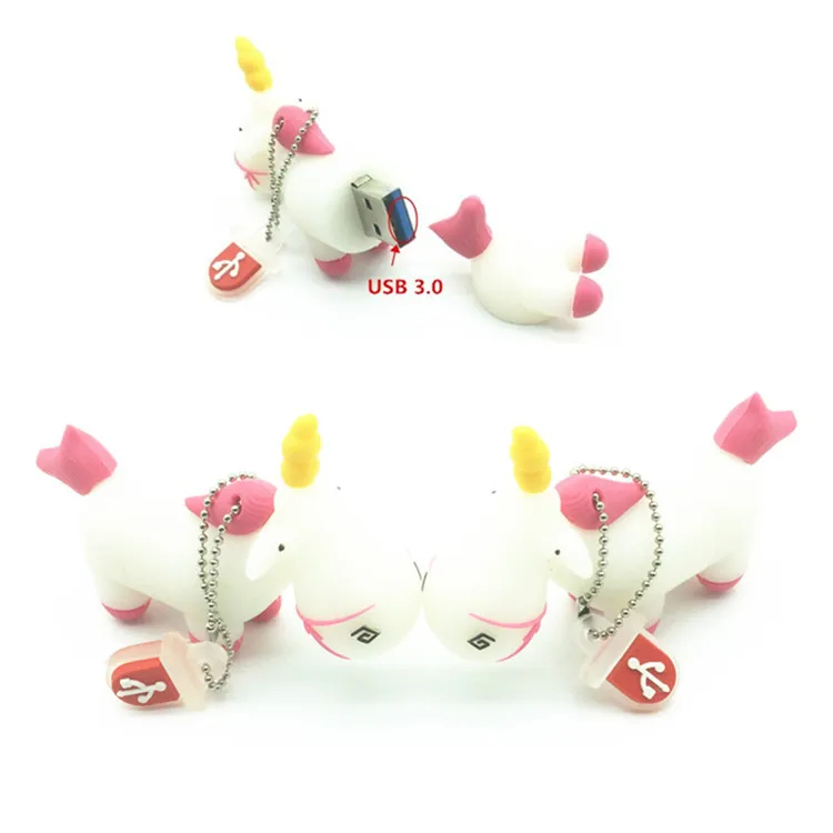 

High Speed USB 3.0 Cartoon Cute Unicorn Usb Pendrive 4GB 8GB 16GB 128GB Usb Flash Cartoon Clef Memoria Usb 32GB As Toy Gift