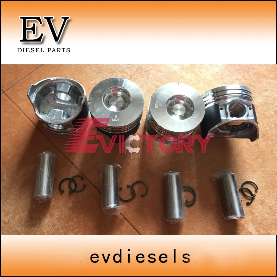 EV For Hiatch Excavator 4LE2 Piston piston ring full cylinder head gasket kit main/crankshaft bearing con rod bearing