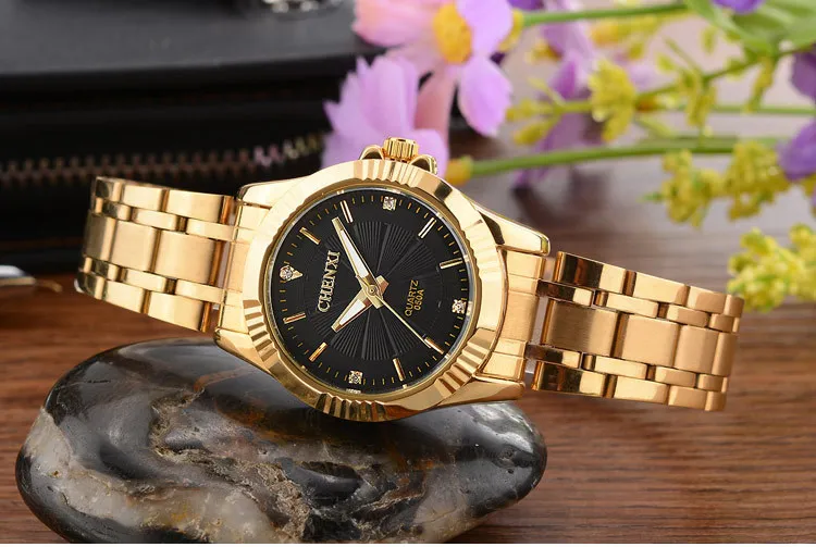 Top Fashion Brand Luxury CHENXI Watches Women Golden Watch Casual Quartz Wristwatch Waterproof Female Watch Clock For Feminine