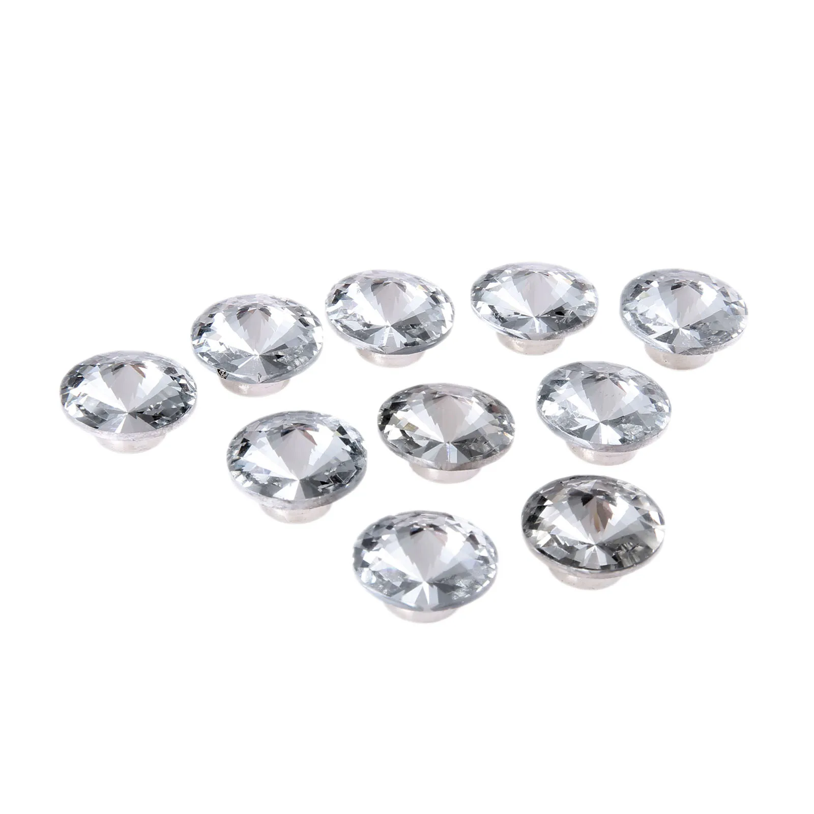 DRELD 10Pcs Diamond Crystal Upholstery Nails Button Tack Stud Pins Sofa Bag Wall Decoration Furniture Accessory 16/18/22/25/30mm