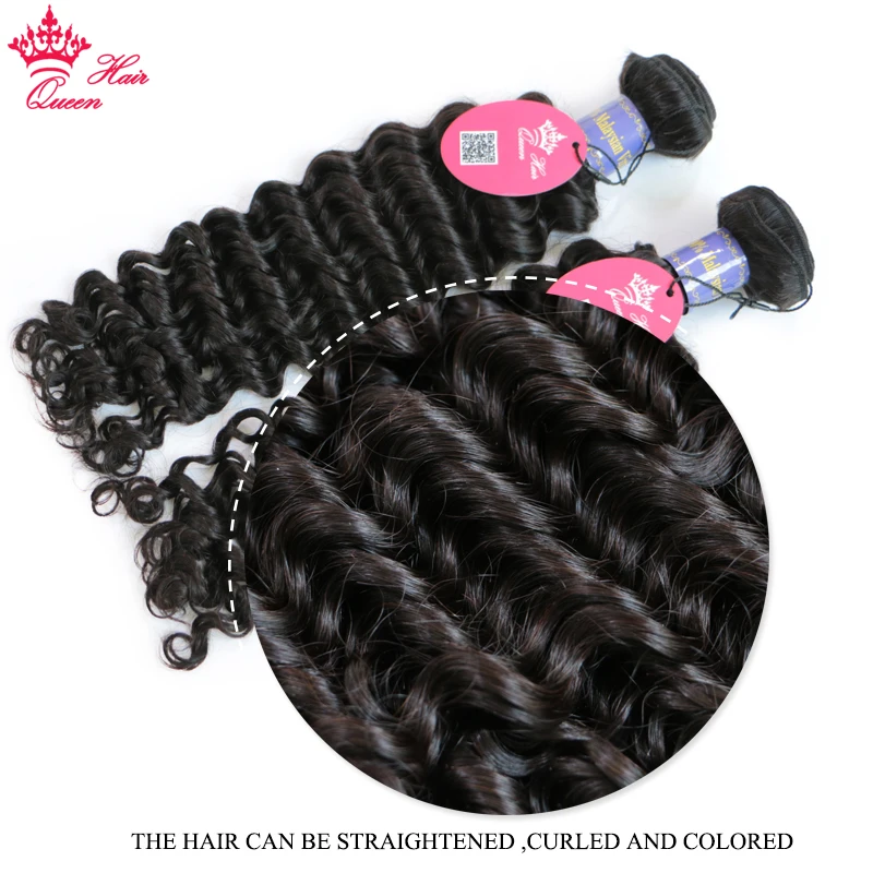 Malaysian Hair 100% Deep Wave Weave Human Hair Bundles Natural Color Virgin Raw Hair Extensions Queen Hair Products