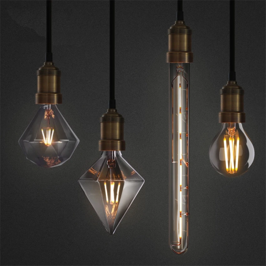 E27 Screw Mouth Bronze Pendant Lights Hanging Wire Pendant Lamps Holder Bedroom Retro Copper Switch Line Restaurant DIY Fixtures