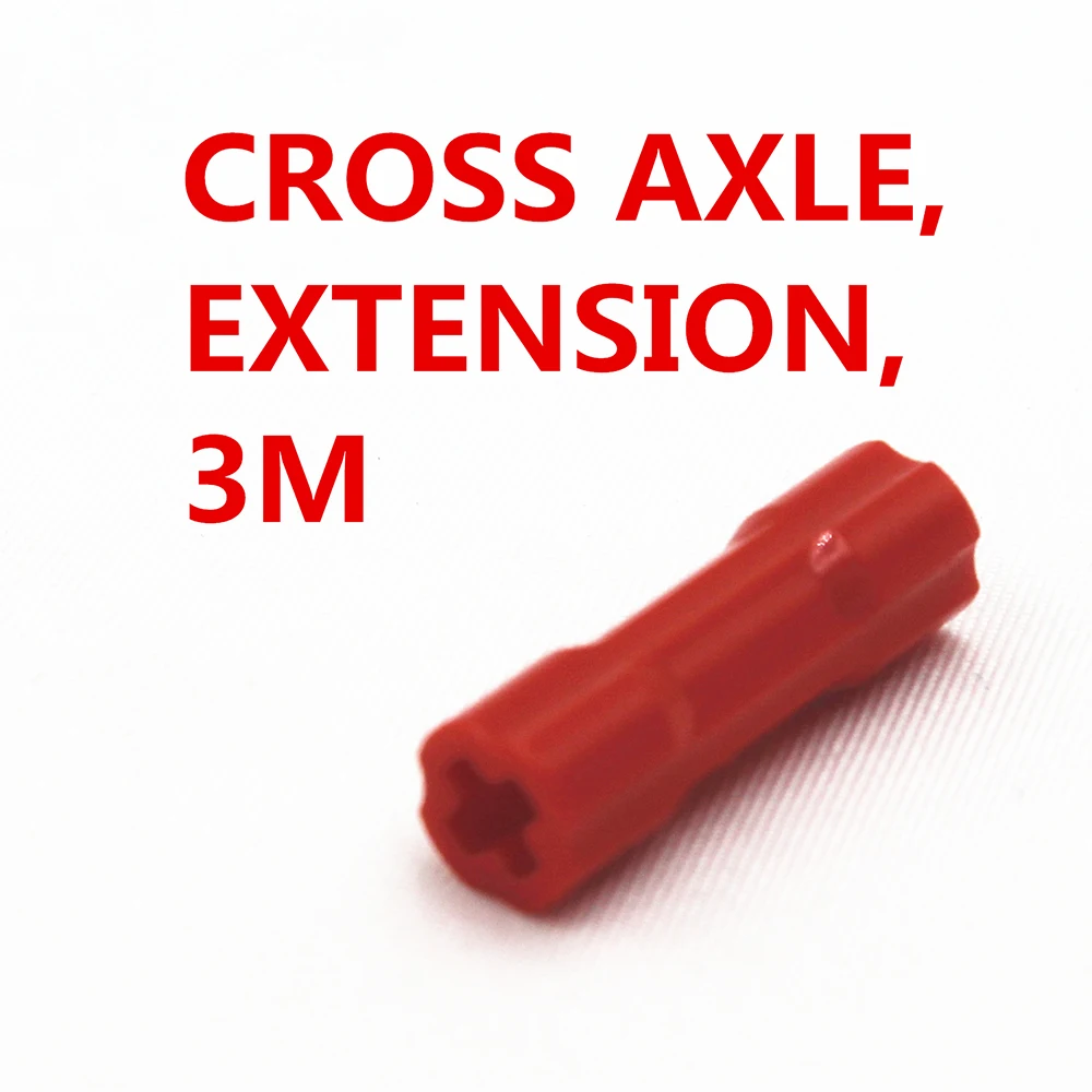 MOC Technical 10pcs Technical CROSS AXLE, EXTENSION, 3M compatible with major brand