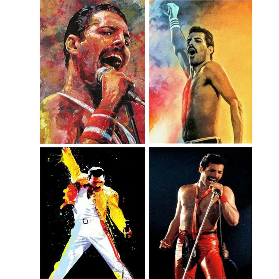 Diamond Painting Cross-stitch Queen Band Freddie Mercury Diamond Embroidery Rhinestones Pictures Diamond Mosaic Decoration Home