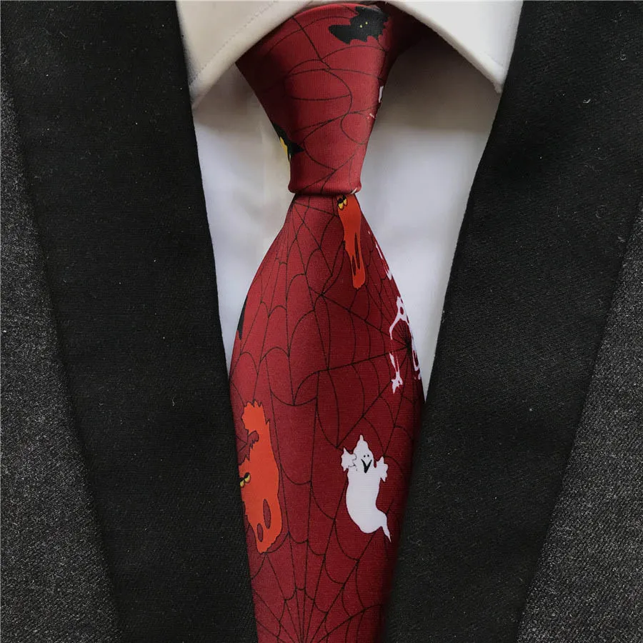 New Design Men Haloween Neck Ties Skull Printed Neckties for Party