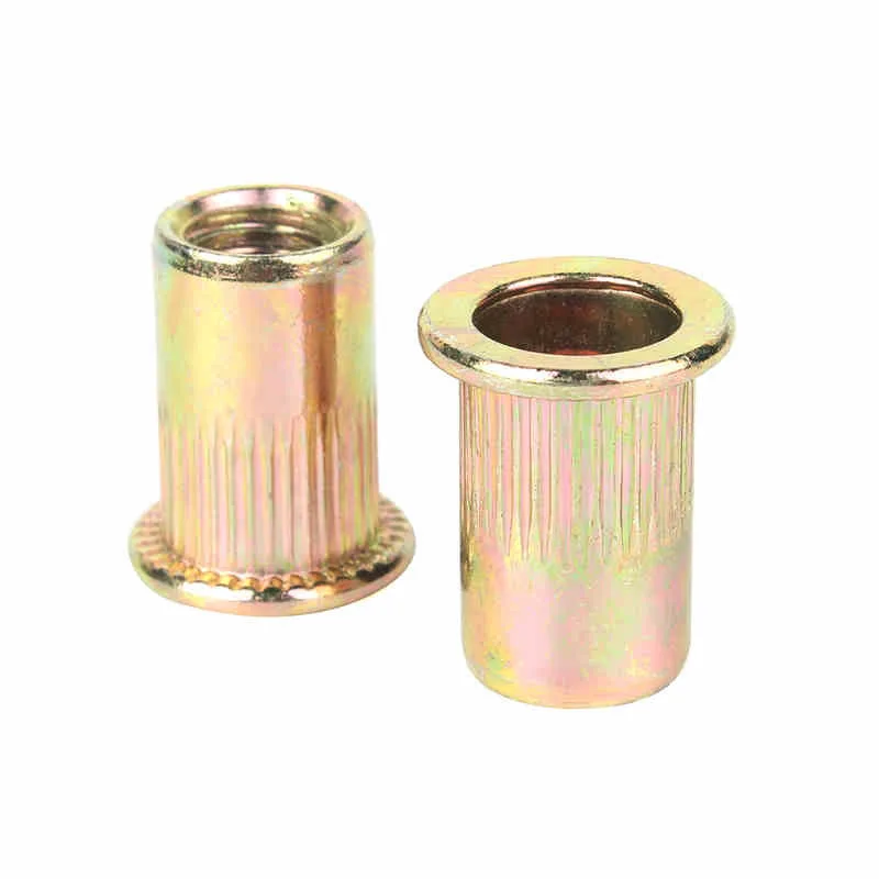 M3 M4 M5 M6 M8 M10 M12 Rivet Nuts Color Zinc plated carbon steel Flat Head Blind Rivet Insert Nut Threaded Nutsert Cap Nuts